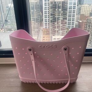 CROCS Light Pink Women's Tote Bag